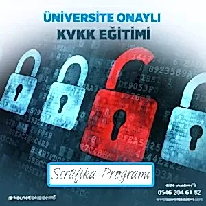 üniversite onaylı Kişisel Verilerin Korunması Kanunu KVKK Eğitimi Sertifika programı