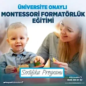 üniversite onaylı Montessori Formatörlük Eğitimi Sertifika programı