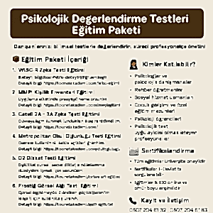 psikololojik değerlendirme testleri eğitim paketi